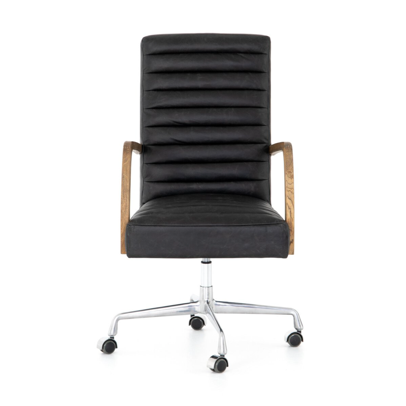 Bryson Channeled Desk Chair in Durango Smoke