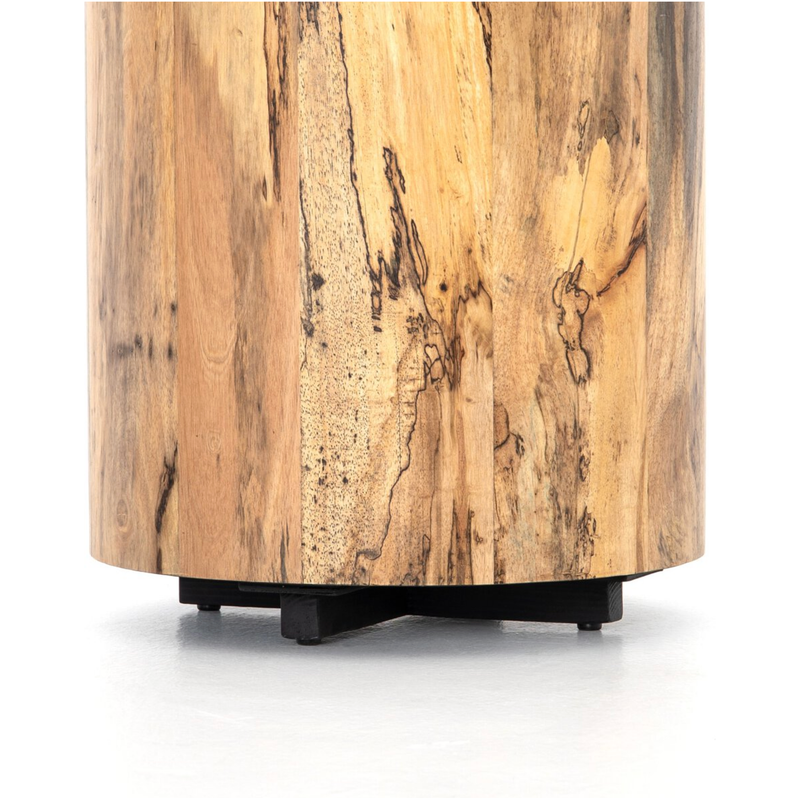 Hudson Round End Table In Spalted Primavera