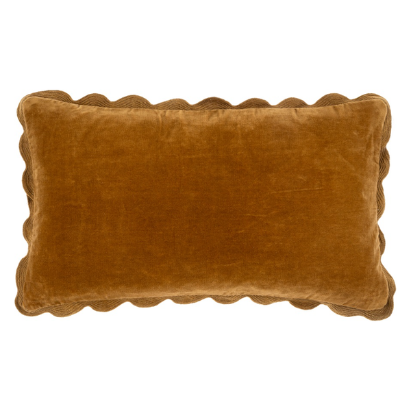 Velvet Scallop Cushion - Bronze