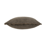Scalloped Edge Cushion in Charcoal