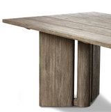 Huxley Outdoor Dining Table in Stained Aged Grey