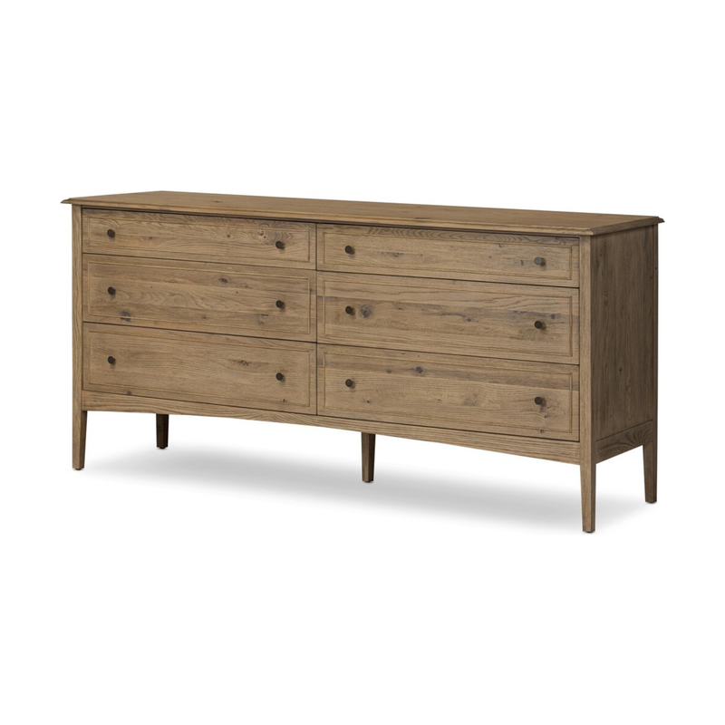 Maggie 6 Drawer Dresser in Aged Smoked Oak