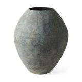 Gobi Grey Ceramic Oval Vase