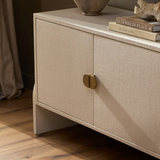 Cressida Media Console in Ivory