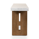 Olympia Console Table in Carrara Marble