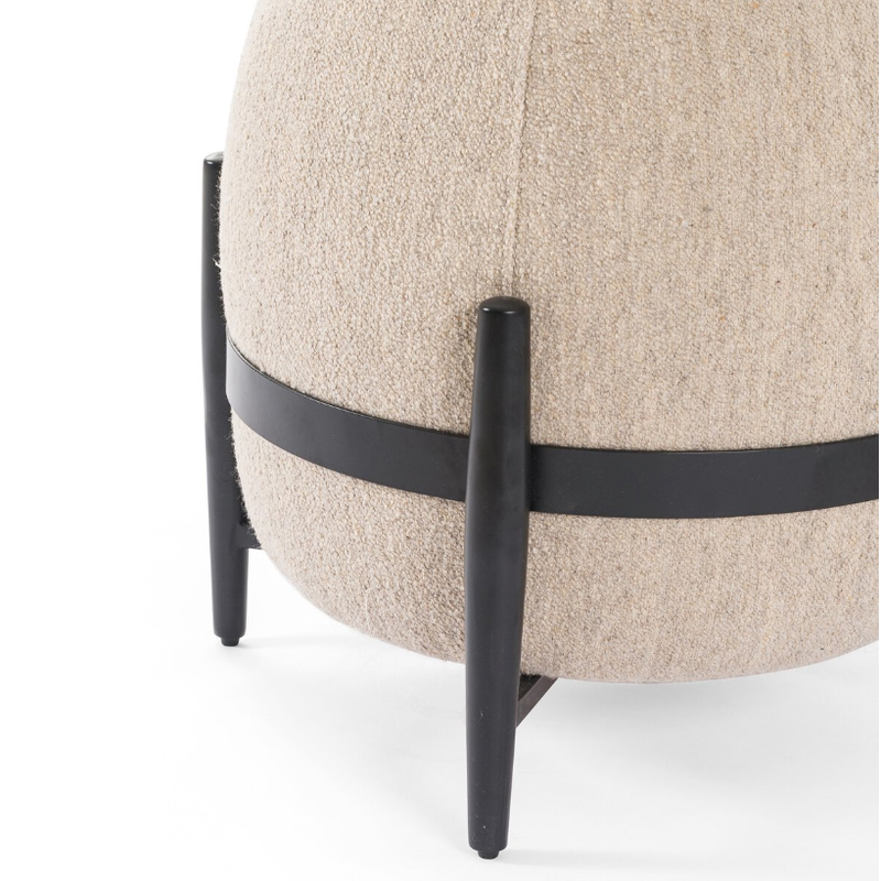 Sia Ottoman in Athena Taupe