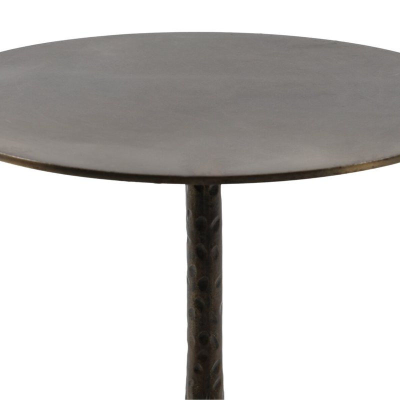 Jocelyn End Table in Dark Brass