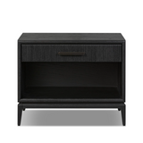 Rosenell Open Nightstand in Black Oak