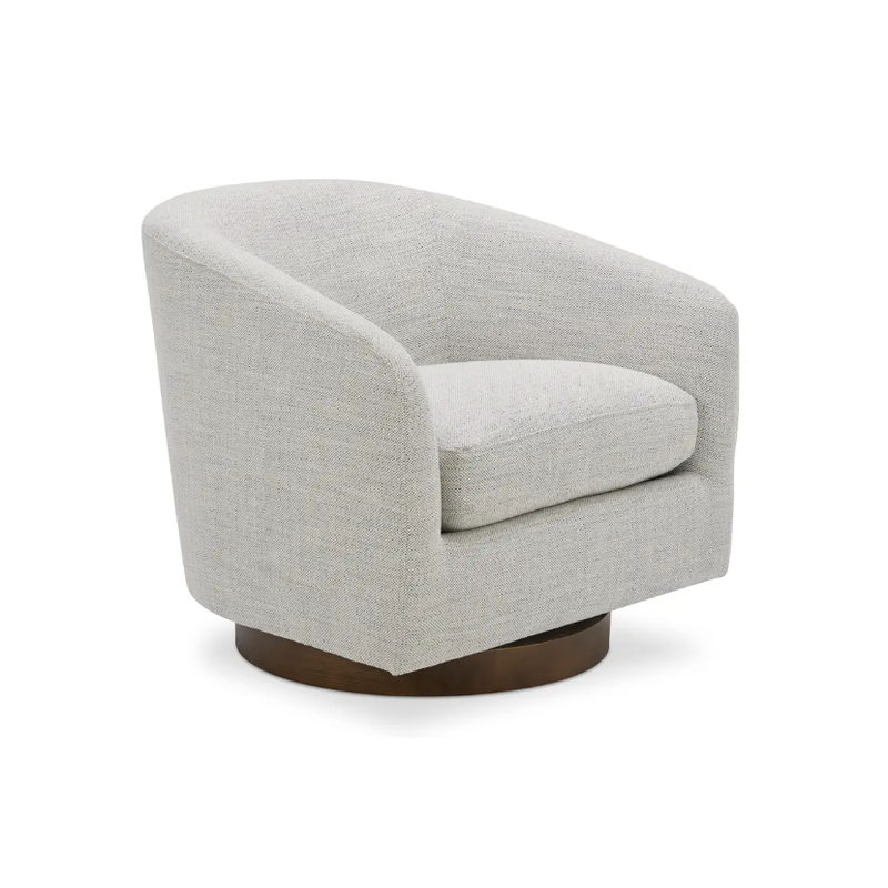 Oscy Swivel Chair in Splashed White