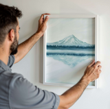 Misty Mountain Lake Landscape