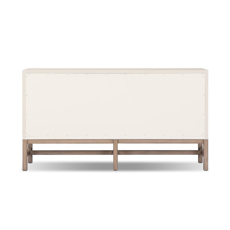 Fiona 6 Drawer Dresser in Ivory Painted Raffia
