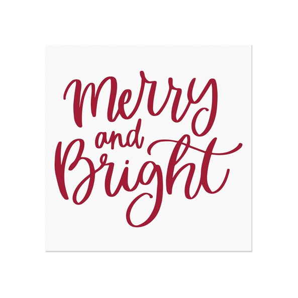 Merry and Bright Cocktail Napkins 20Pk