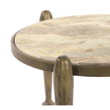 Ruthie End Table - Fossil Marble