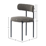 Cleo Dining Chair in Brown Boucle