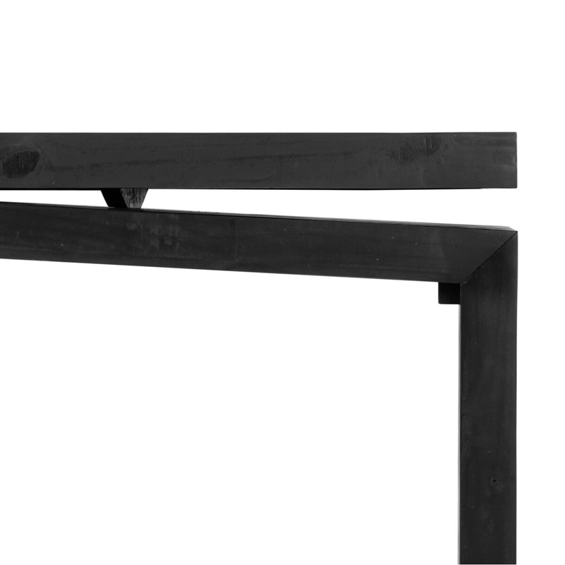 Matthes Console Table in Aged Black Pine - 94"