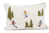 Rectangle Ski Scene Pillow