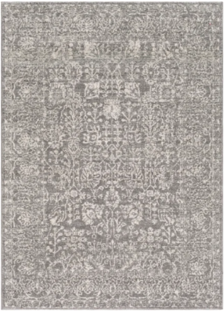 Harput Rug in Charcoal and Grey