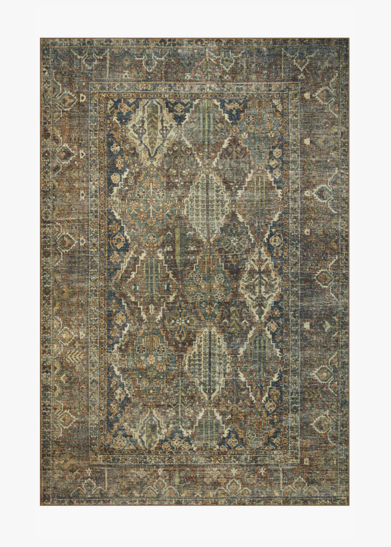 Banks Rug - Spice / Blue