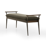 Charlotte Bench in Modern Velvet Loden