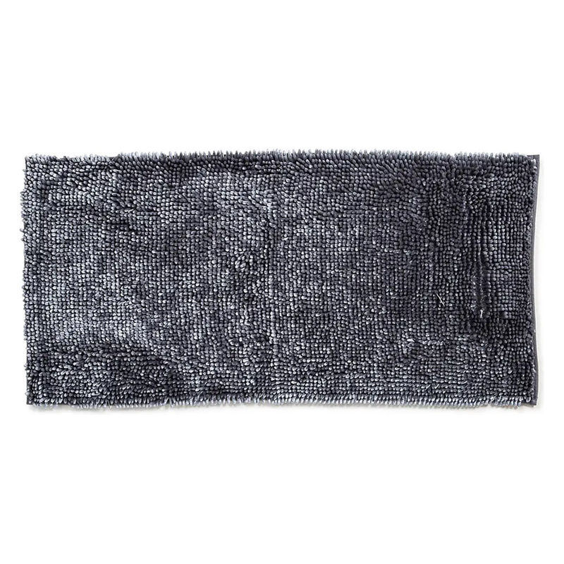 Luxury Chenille Bath Mat in Charcoal