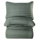 Dumpling green stitched quilt