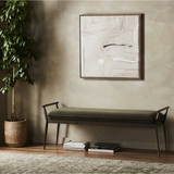 Charlotte Bench in Modern Velvet Loden