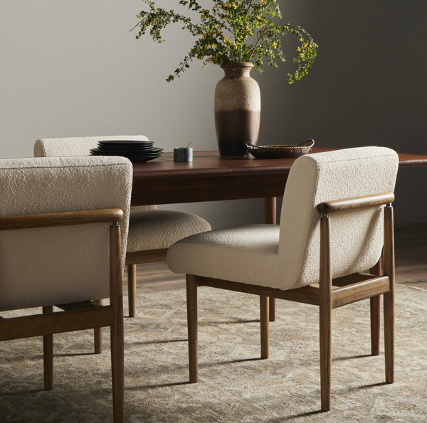 Markia Dining Chair in Boucle Light Taupe