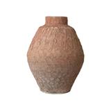 Handmade Textured Terra-cotta Vase