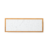 Grant Outdoor End Table with White Marble Top