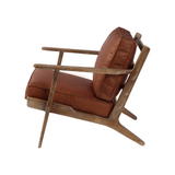 Junior Armchair in Saddle Brown Faux Leather