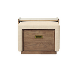 Elara Storage Ottoman - Barley Chenille