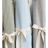 Pinstripe Ruffle Apron | Green