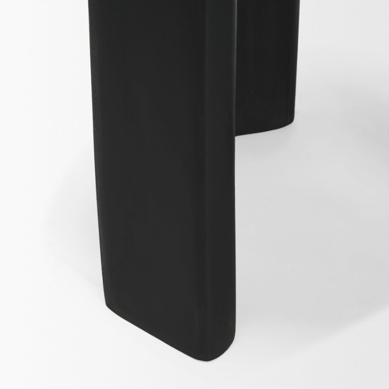 Riya Solid Black Wooden Stool