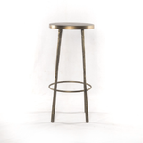 Westwood Stool in Hammered Aged Brass