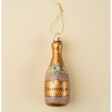 Champagne Sparkle Holiday Ornament, Pink