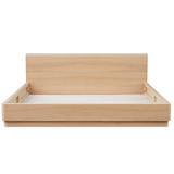 Round Off King Bed Light Oak Brown