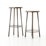 Westwood Stool in Hammered Aged Brass