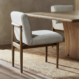 Markia Dining Chair in Boucle Light Taupe