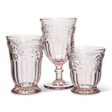 Pink Flower Wine Glass