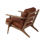 Junior Armchair in Saddle Brown Faux Leather