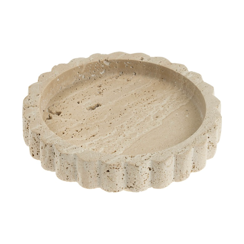 Travertine Scalloped Tray