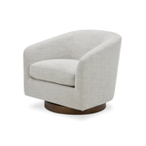 Oscy Swivel Chair in Splashed White