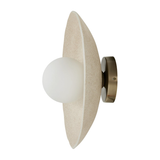 Organic Ceramic Sconce in Light Sand