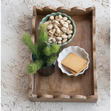 Scallop Wood Tray