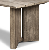 Huxley Outdoor Dining Table in Stained Aged Grey