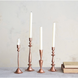 Cast Iron Taper Holder in Copper