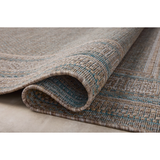 Topanga Rug in Natural/Teal