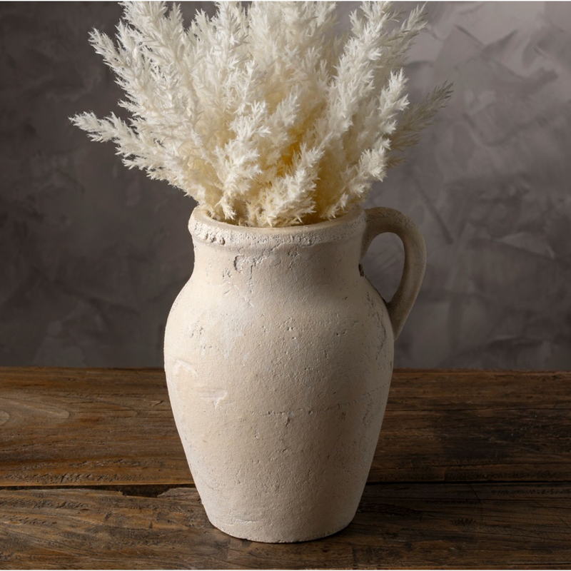 Rhodes Pitcher Vase in Cream