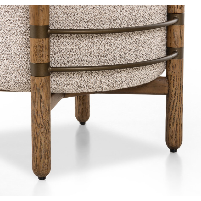 Enfield Ottoman in Astor Stone
