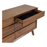 Gia 6 Drawer Dresser in Warm Pecan